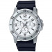 Casio – Montre en bracelet résine noir – Argentée cadran blanc – Étanche – MTP-VD300-7B Casio – Montre en bracelet résine noir – Argentée cadran blanc – Étanche – MTP-VD300-7B