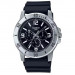Casio – Montre en bracelet résine noir – Étanche – Argentée cadran noir – MTP-VD300-1B Casio – Montre en bracelet résine noir – Étanche – Argentée cadran noir – MTP-VD300-1B