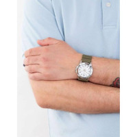 Casio – Montre en bracelet résine vert – Étanche – Argentée cadran blanc – MTP-VD300-3B