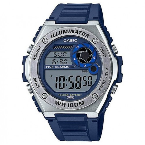 Casio – Bracelet en résine bleu & Autonomie de batterie de 10 ans – Étanchéité 100 mètres – MWD-100H-2AV Casio – Bracelet en résine bleu & Autonomie de batterie de 10 ans – Étanchéité 100 mètres – MWD-100H-2AV