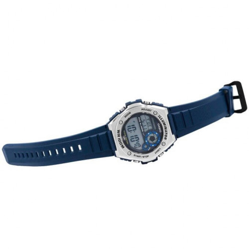 Casio – Bracelet en résine bleu & Autonomie de batterie de 10 ans – Étanchéité 100 mètres – MWD-100H-2AV Casio – Bracelet en résine bleu & Autonomie de batterie de 10 ans – Étanchéité 100 mètres – MWD-100H-2AV
