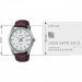 Casio – Montre classique en bracelet cuir marron pour hommes – Fond blanc avec dateur – MTP-VD03L-5A Casio – Montre classique en bracelet cuir marron pour hommes – Fond blanc avec dateur – MTP-VD03L-5A