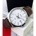Casio – Montre classique en bracelet cuir marron pour hommes – Fond blanc avec dateur – MTP-VD03L-5A Casio – Montre classique en bracelet cuir marron pour hommes – Fond blanc avec dateur – MTP-VD03L-5A