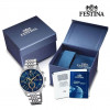 Festina – Montre fond bleu pour hommes – Chronographe – Tout en acier inoxydable – F20285/3