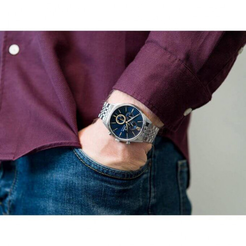 Festina – Montre fond bleu pour hommes – Chronographe – Tout en acier inoxydable – F20285/3 Festina – Montre fond bleu pour hommes – Chronographe – Tout en acier inoxydable – F20285/3