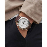 Festina – Chronographe en bracelet cuir marron pour hommes – Avec dateur – Étanche 50 m – F16760/1