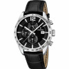 Festina – Pour hommes en bracelet cuir noir – Chronographe – Avec dateur et bracelet cuir noir – F16760/4