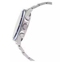 Casio – Fond noir avec 3 cadrans blancs – Étanche 50 m & tout en acier inoxydable – MTP-1374D-1A3V