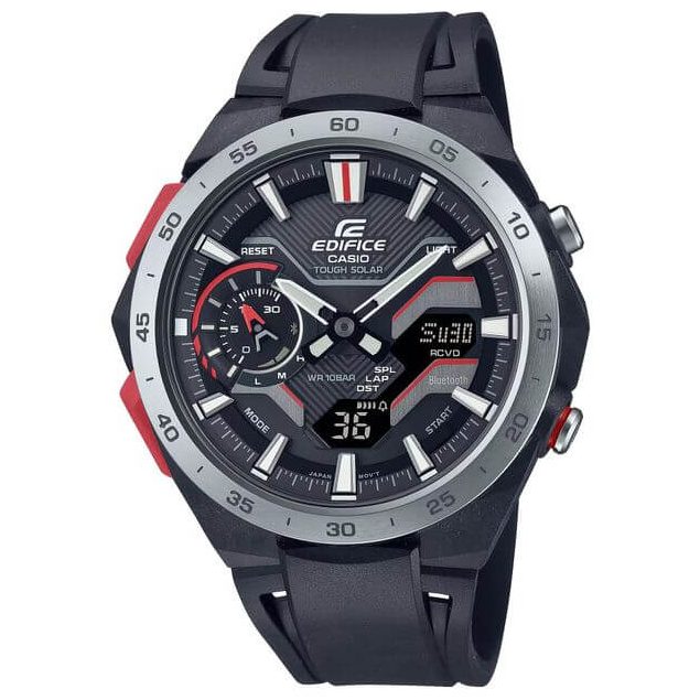 Casio Solaire – Synchronisation avec votre smartphone via Bluetooth® – Bracelet en résine noir – BCE-2200P-1A