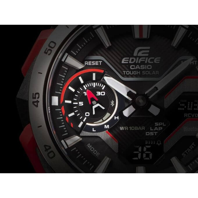 Casio Solaire – Synchronisation avec votre smartphone via Bluetooth® – Bracelet en résine noir – BCE-2200P-1A