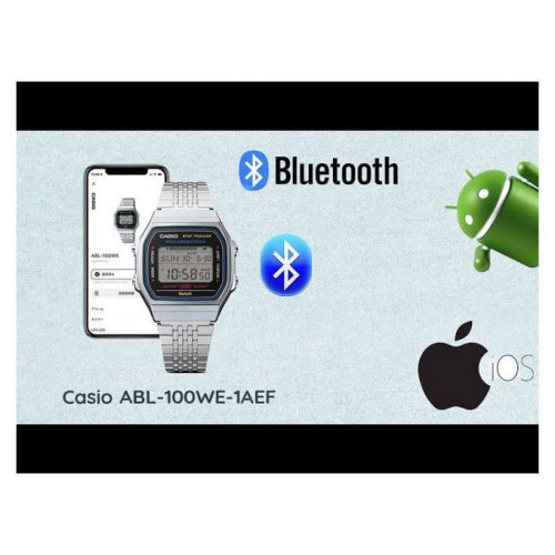 Casio – Bluetooth® pour connecter au smartphone – Vintage Collection – Noir en bracelet inoxydable – ABL-100WEGG-1B Casio – Bluetooth® pour connecter au smartphone – Vintage Collection – Noir en bracelet inoxydable – ABL-100WEGG-1B