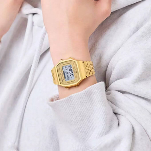 Casio – Dorée avec Bluetooth® pour connecter au smartphone – Vintage Collection – Bracelet inoxydable – ABL-100WEG-9A Casio – Dorée avec Bluetooth® pour connecter au smartphone – Vintage Collection – Bracelet inoxydable – ABL-100WEG-9A