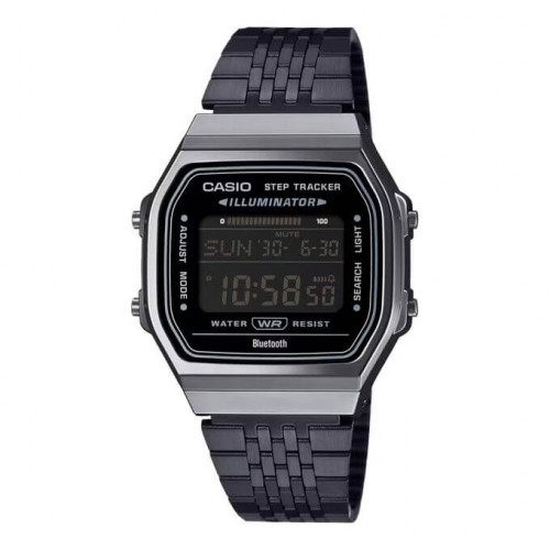 Casio – Bluetooth® pour connecter au smartphone – Vintage Collection – Noir en bracelet inoxydable – ABL-100WEGG-1B Casio – Bluetooth® pour connecter au smartphone – Vintage Collection – Noir en bracelet inoxydable – ABL-100WEGG-1B