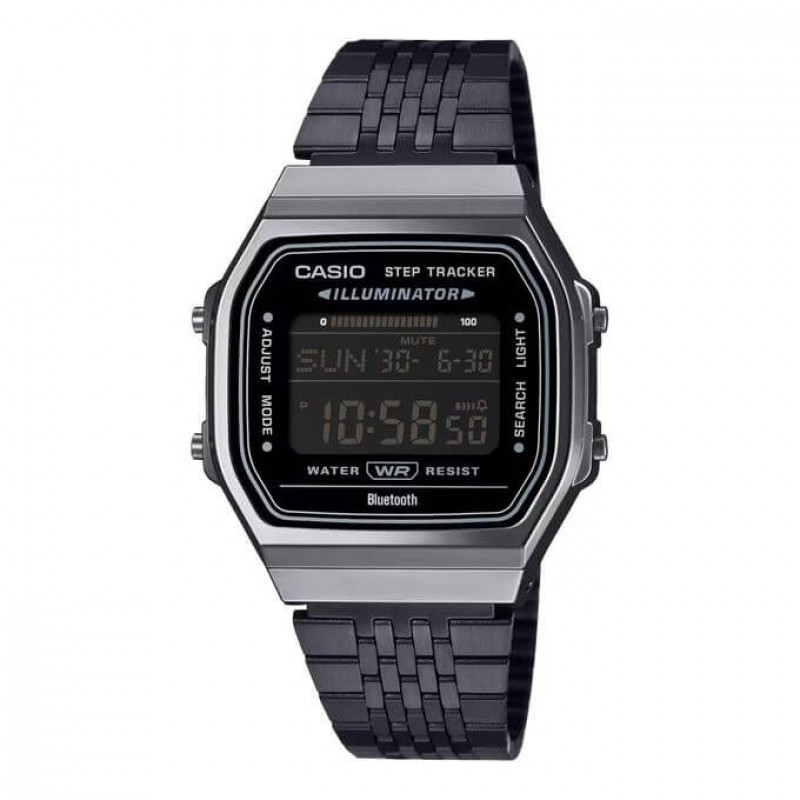Casio – Bluetooth® pour connecter au smartphone – Vintage Collection – Noir en bracelet inoxydable – ABL-100WEGG-1B