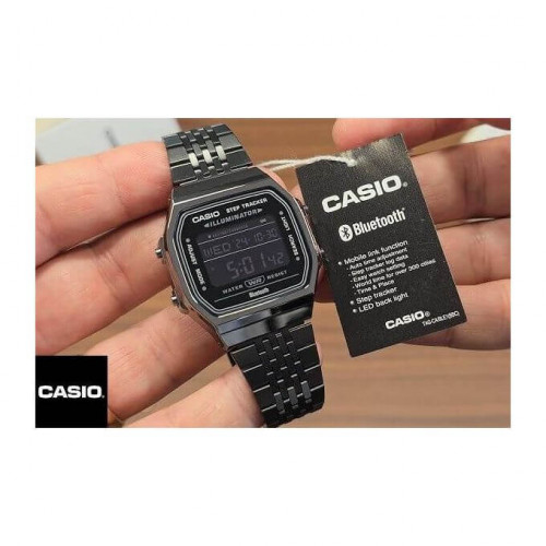 Casio – Bluetooth® pour connecter au smartphone – Vintage Collection – Noir en bracelet inoxydable – ABL-100WEGG-1B Casio – Bluetooth® pour connecter au smartphone – Vintage Collection – Noir en bracelet inoxydable – ABL-100WEGG-1B