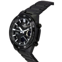 Casio – Montre noire en acier inoxydable – Double montre avec autonomie de 10 ans – Résistant à l’eau à 10 bar – EFV-C110DC-1A