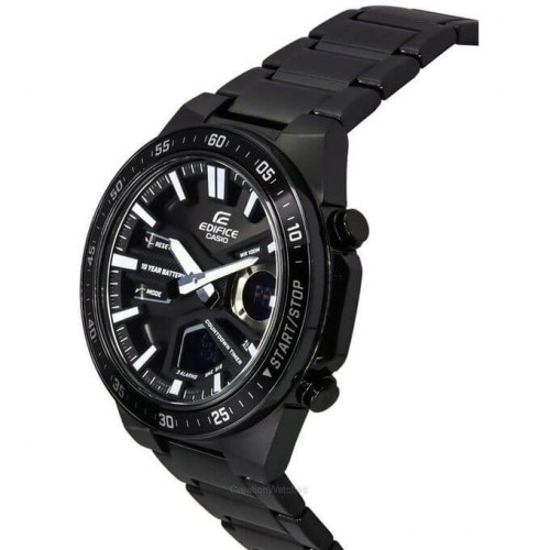Casio – Montre noire en acier inoxydable – Double montre avec autonomie de 10 ans – Résistant à l’eau à 10 bar – EFV-C110DC-1A Casio – Montre noire en acier inoxydable – Double montre avec autonomie de 10 ans – Résistant à l’eau à 10 bar – EFV-C110DC-1A