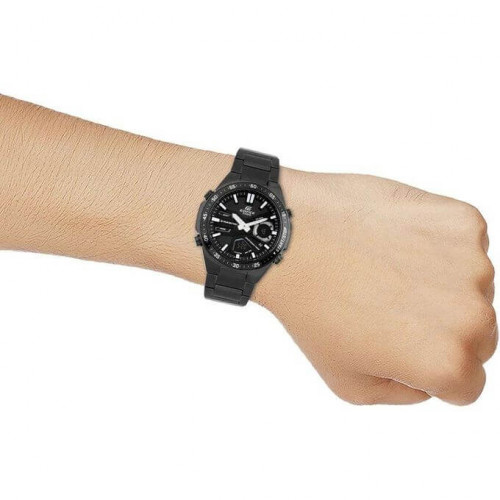 Casio – Montre noire en acier inoxydable – Double montre avec autonomie de 10 ans – Résistant à l’eau à 10 bar – EFV-C110DC-1A Casio – Montre noire en acier inoxydable – Double montre avec autonomie de 10 ans – Résistant à l’eau à 10 bar – EFV-C110DC-1A