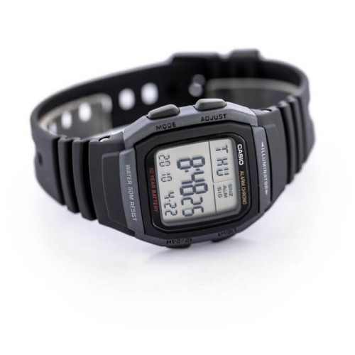 Casio – Montre digitale pour hommes – Bracelet en résine noir – Autonomie pile 10 ans – W-96H-1BV Casio – Montre digitale pour hommes – Bracelet en résine noir – Autonomie pile 10 ans – W-96H-1BV