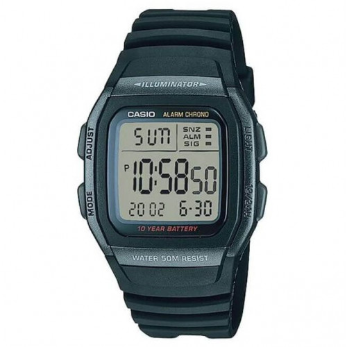 Casio – Montre digitale pour hommes – Bracelet en résine noir – Autonomie pile 10 ans – W-96H-1BV Casio – Montre digitale pour hommes – Bracelet en résine noir – Autonomie pile 10 ans – W-96H-1BV