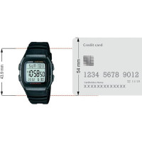 Casio – Montre digitale pour hommes – Bracelet en résine noir – Autonomie pile 10 ans – W-96H-1BV