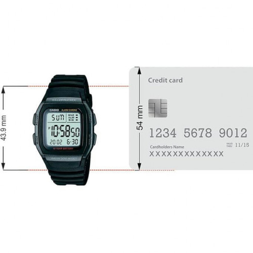 Casio – Montre digitale pour hommes – Bracelet en résine noir – Autonomie pile 10 ans – W-96H-1BV Casio – Montre digitale pour hommes – Bracelet en résine noir – Autonomie pile 10 ans – W-96H-1BV