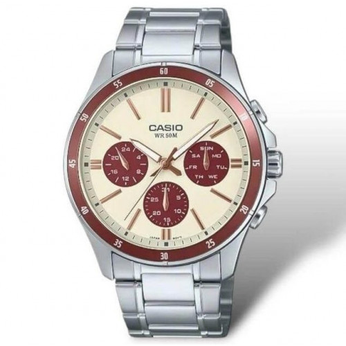 Casio – Montre fond vert-turquoise pour hommes – avec dateur – étanche 50 m – MTP-VD01D-3E1V Casio – Montre fond vert-turquoise pour hommes – avec dateur – étanche 50 m – MTP-VD01D-3E1V