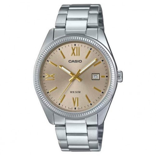 Casio – Montre classique fond doré pour hommes – Tout en acier inoxydable – Avec dateur – MTP-1302DD-9AV Casio – Montre classique fond doré pour hommes – Tout en acier inoxydable – Avec dateur – MTP-1302DD-9AV