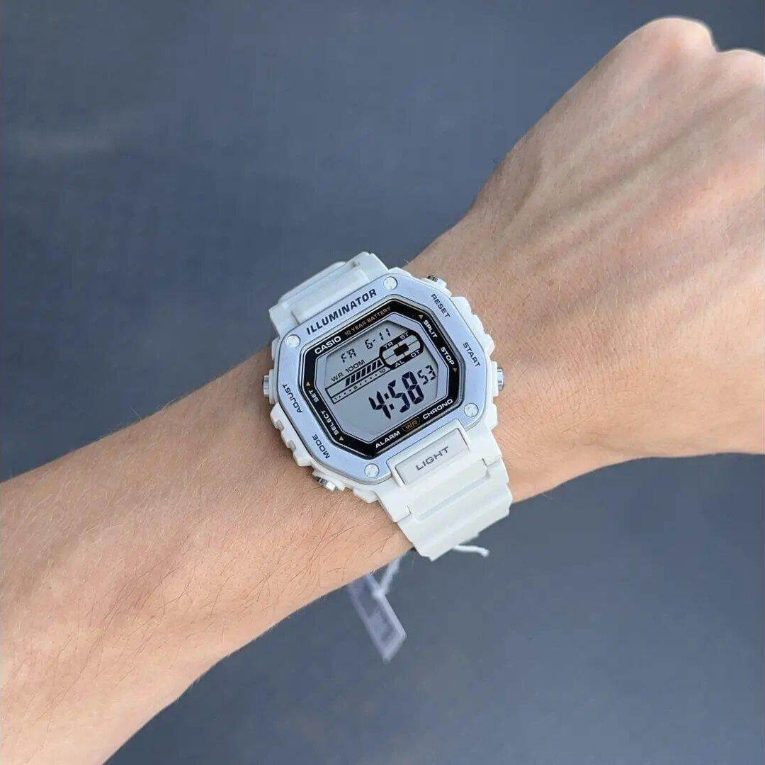 Lunette métallique – étanche jusqu'à 100 m, autonomie batterie de 10 ans – blanche – MWD-110H-8AV