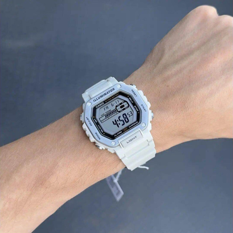 Lunette métallique – étanche jusqu'à 100 m, autonomie batterie de 10 ans – blanche – MWD-110H-8AV