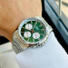 Casio – Fond vert et tout en acier inoxydable – Étanche 50 m – MTP-1375D-3AV Casio – Fond vert et tout en acier inoxydable – Étanche 50 m – MTP-1375D-3AV