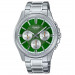 Casio – Fond vert et tout en acier inoxydable – Étanche 50 m – MTP-1375D-3AV Casio – Fond vert et tout en acier inoxydable – Étanche 50 m – MTP-1375D-3AV