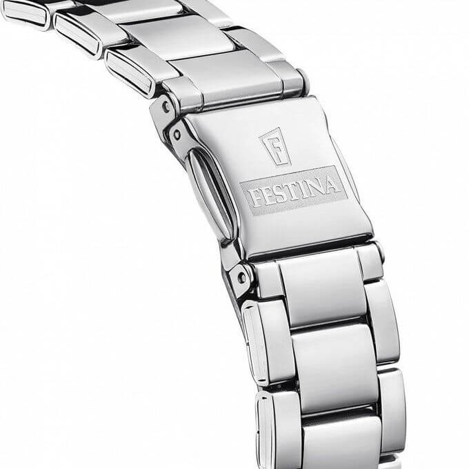 Festina – Montre pour homme cadran bleu – Verre minéral doté d’une loupe sur dateur – Étanchéité 50 m – F20683/4