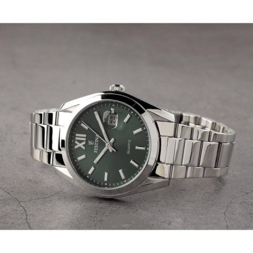 Festina – Fond vert pour hommes – Tout en acier inoxydable – Avec dateur – F20683/5 Festina – Fond vert pour hommes – Tout en acier inoxydable – Avec dateur – F20683/5