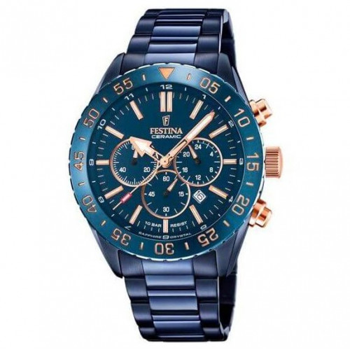 Festina – La douceur à votre poignet, Boîtier bleu en céramique – Étanche 100 m – F20576/1 Festina – La douceur à votre poignet, Boîtier bleu en céramique – Étanche 100 m – F20576/1
