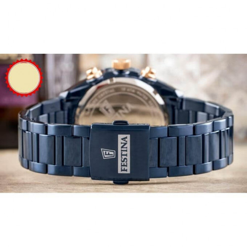 Festina – La douceur à votre poignet, Boîtier bleu en céramique – Étanche 100 m – F20576/1 Festina – La douceur à votre poignet, Boîtier bleu en céramique – Étanche 100 m – F20576/1