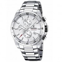 Festina – TIMELESS CHRONOGRAPH – Diamètre boîtier 45,05 mm – WR 100 m, Tout en acier inoxydable – F20463/1