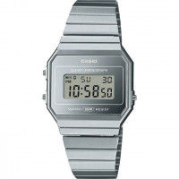 Casio – Vintage Collection – Extra plate – Cadran miroir & bracelet métallique – A700WEV-7A