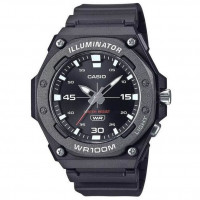Casio – Sport avec Bouton de lumière – W.R 100 mètres, Cadran noir – Bracelet en résine – MW-620H-1AV