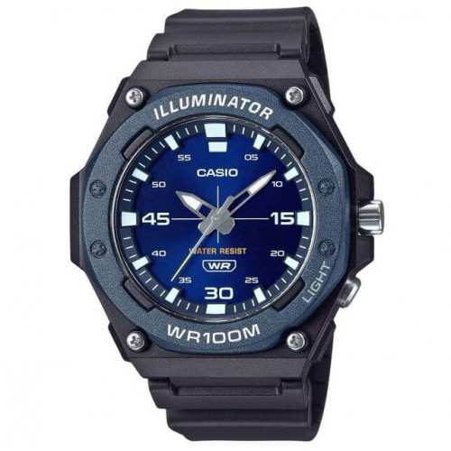 Casio – Montre sport pour hommes, Cadran bleu avec bouton de lumière – Bracelet en résine – MW-620H-2AV Casio – Montre sport pour hommes, Cadran bleu avec bouton de lumière – Bracelet en résine – MW-620H-2AV