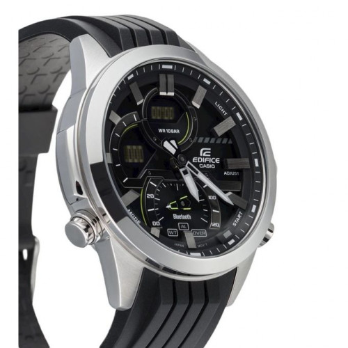 Casio – Bracelet en résine noir – synchronisation par Bluetooth® – Chronographe – ECB-30P-1A Casio – Bracelet en résine noir – synchronisation par Bluetooth® – Chronographe – ECB-30P-1A