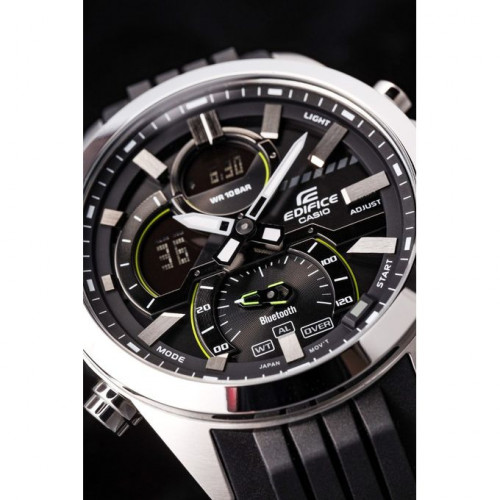 Casio – Bracelet en résine noir – synchronisation par Bluetooth® – Chronographe – ECB-30P-1A Casio – Bracelet en résine noir – synchronisation par Bluetooth® – Chronographe – ECB-30P-1A