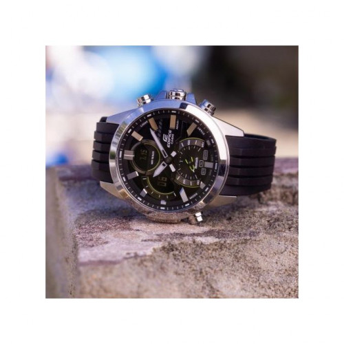 Casio – Bracelet en résine noir – synchronisation par Bluetooth® – Chronographe – ECB-30P-1A Casio – Bracelet en résine noir – synchronisation par Bluetooth® – Chronographe – ECB-30P-1A