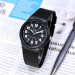 Casio – Classique noir en silicone – Index facile à lire – Étanche – MQ-71-1BDF Casio – Classique noir en silicone – Index facile à lire – Étanche – MQ-71-1BDF