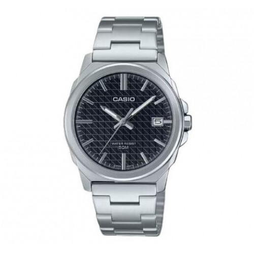 Casio – Boîtier medium 38 mm – Cadran noir – Affichage date sur 3h – MTP-E720D-1AV Casio – Boîtier medium 38 mm – Cadran noir – Affichage date sur 3h – MTP-E720D-1AV