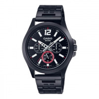 Casio – Noir – Cadran 40 mm en fond noir et avec dateur – Étanche 50 mètres – MTP-E350B-1BVDF
