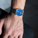 Casio – Blue dial in bold square version – Fully stainless steel – MTP-B140D-2AV Casio – Blue dial in bold square version – Fully stainless steel – MTP-B140D-2AV