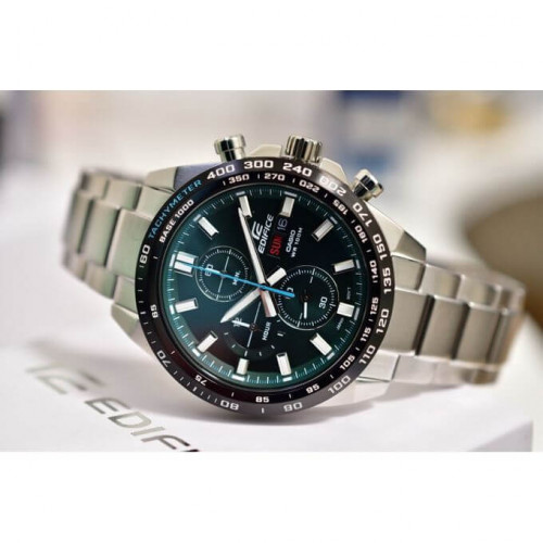 Casio – Montre luxueuse au cadran vert pour hommes – Étanche 10 BAR – Tout en inoxydable – EFR-574DB-3AV Casio – Montre luxueuse au cadran vert pour hommes – Étanche 10 BAR – Tout en inoxydable – EFR-574DB-3AV