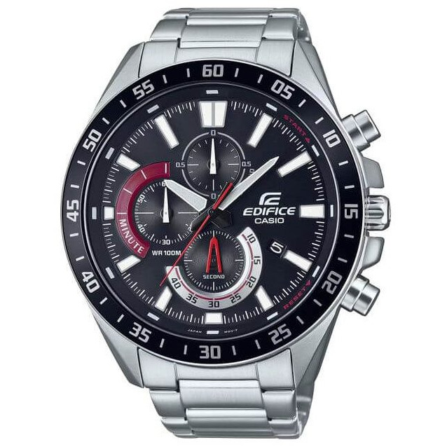 Casio – Diamètre boîtier 50,5 mm – Cadran noir – Chronographe – Tout en acier inoxydable – EFV-620D-1A4V