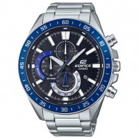 Casio – Fond noir/bleu – Grand cadran – Chronographe – Étanche à 10 bar – EFV-620D-1A2V